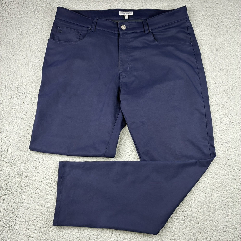 Peter Millar EB66 Pants Men's 36 Blue Golf Performance 5 Pocket Chino 36x30